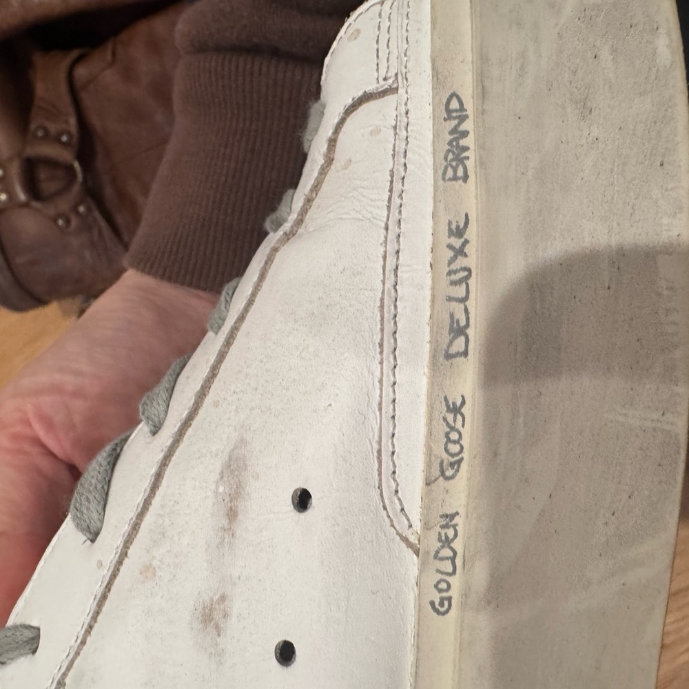 Golden Goose White and Gold Women’s Sneakers - Picture 9 of 11